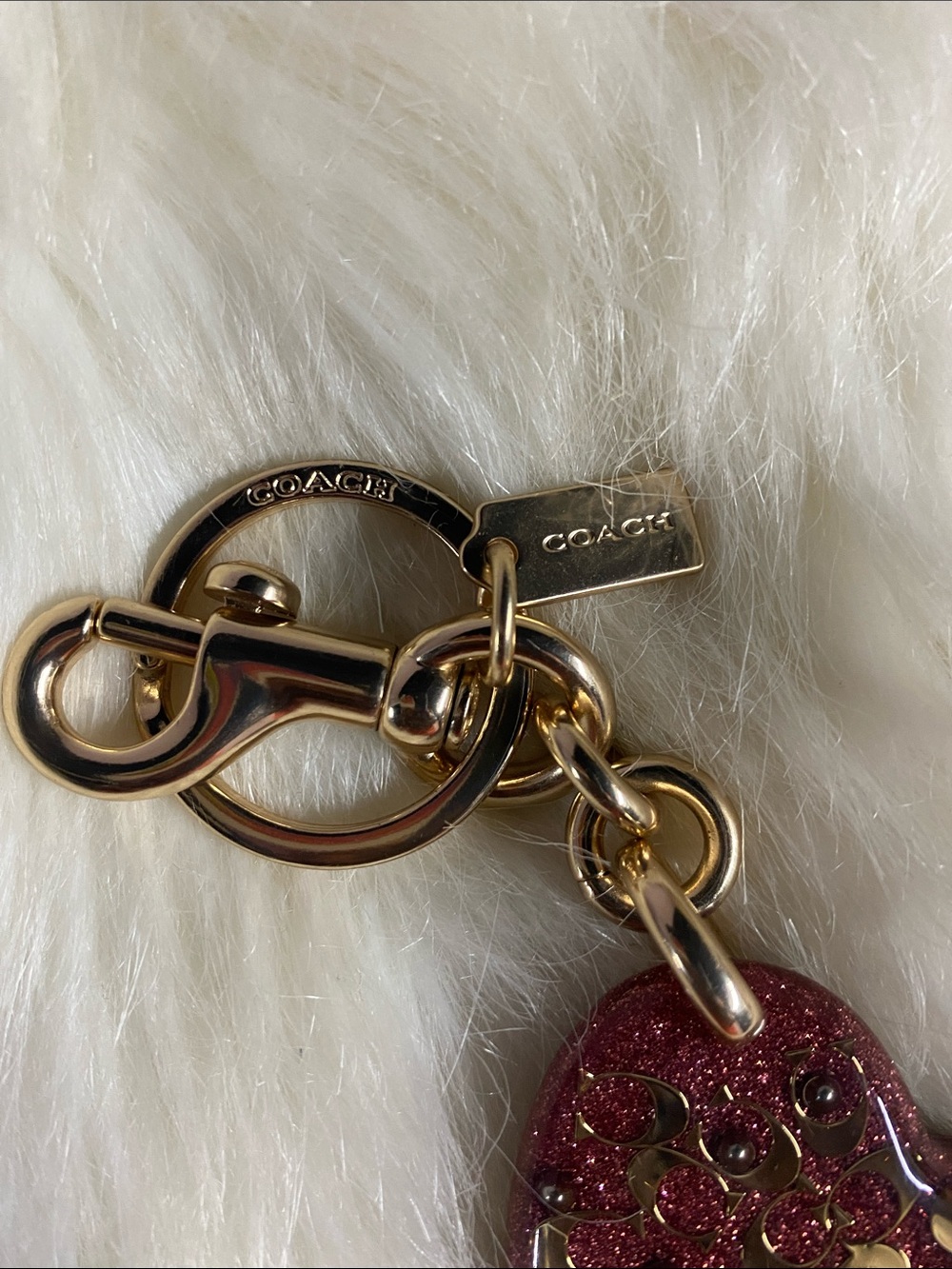 Coach Resin Heart Bag/key charm - Picture 4 of 4